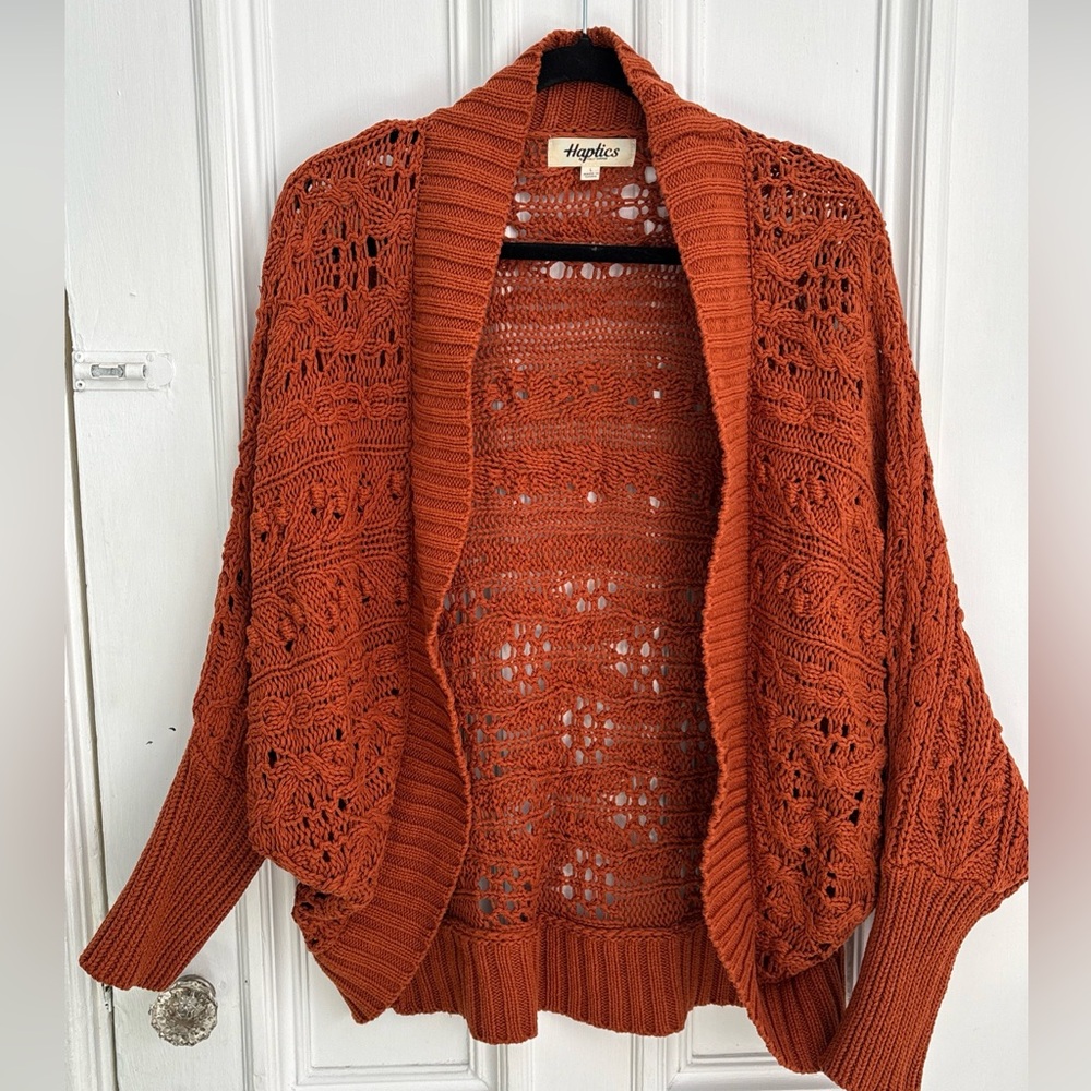 Haptics Dolman Sleeve Cardigan Rust Size L